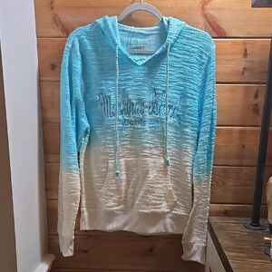 Beach By Exist Light Blue Mackinac Island Hoodie Large 0164